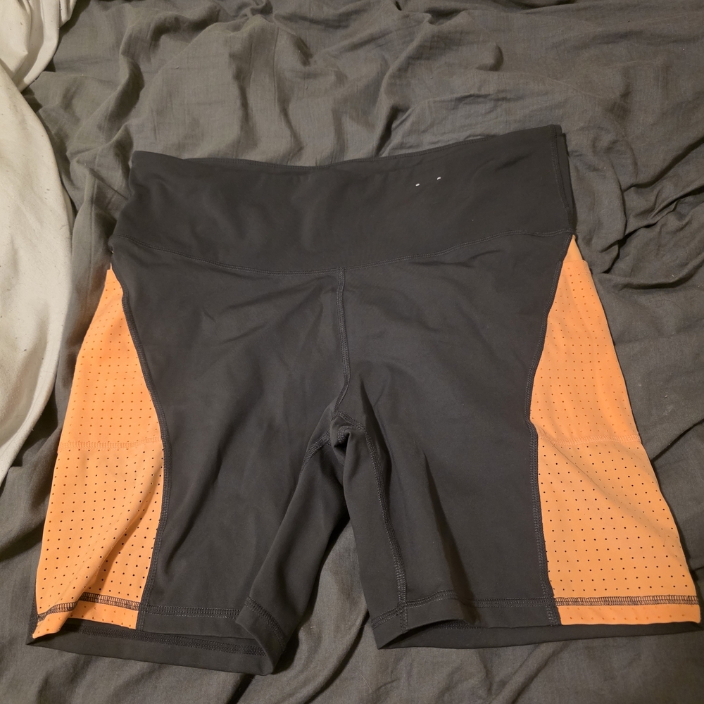 Xersion Black and Orange Bike Shorts